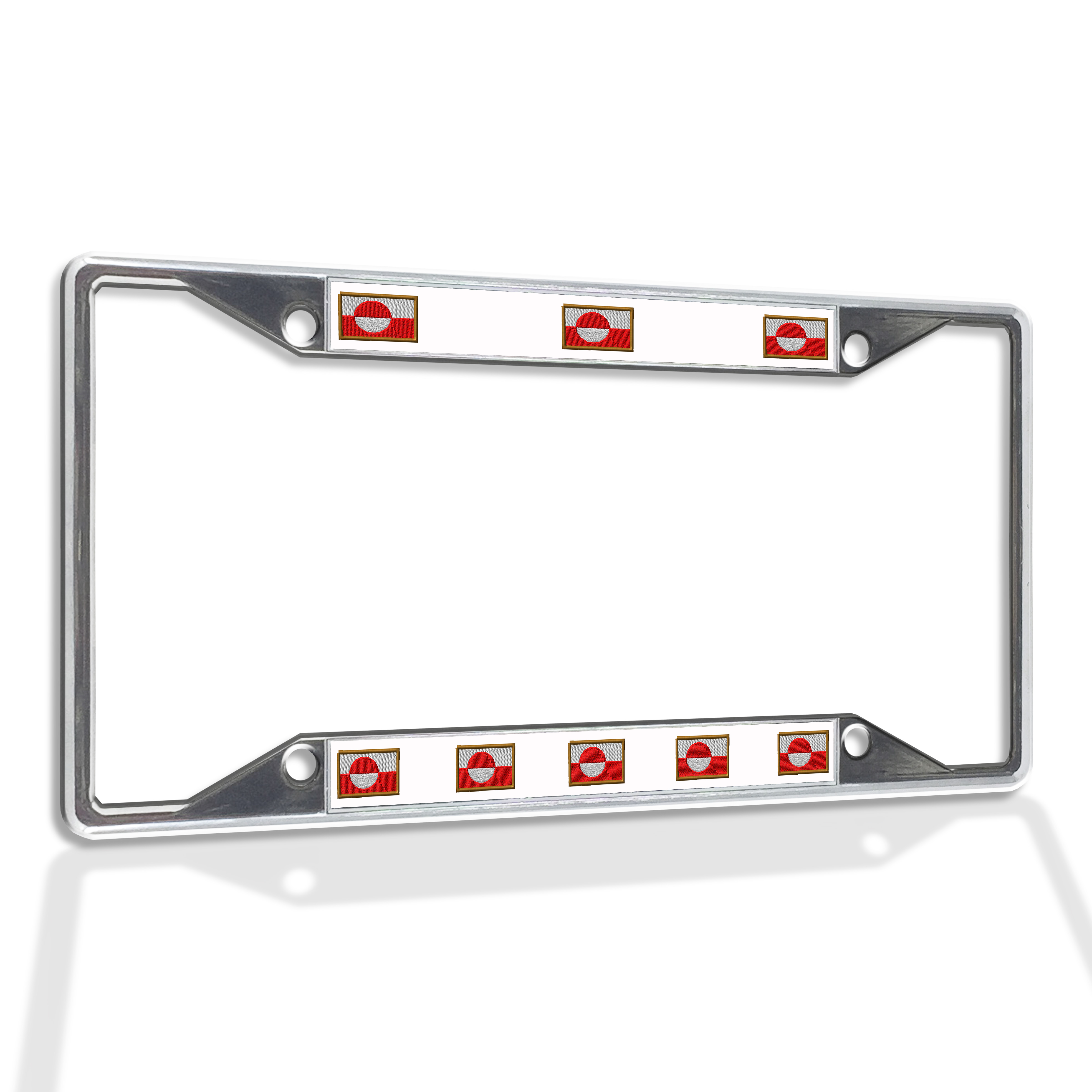 Metal License Plate Frame Vinyl Insert Greenland Weatherproof Car