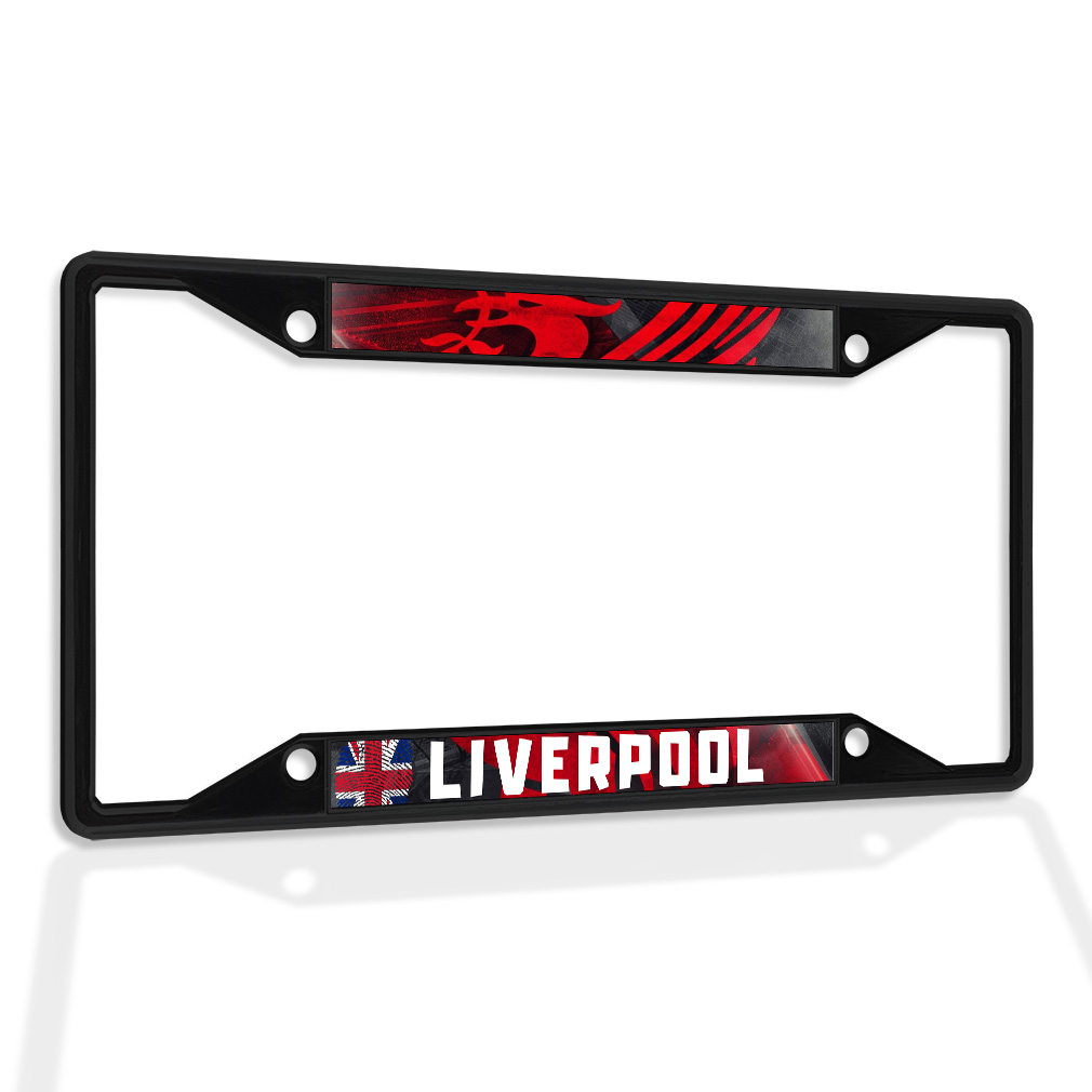 Metal License Plate Frame Vinyl Insert Liverpool Uk B - Imagen 9 de 14