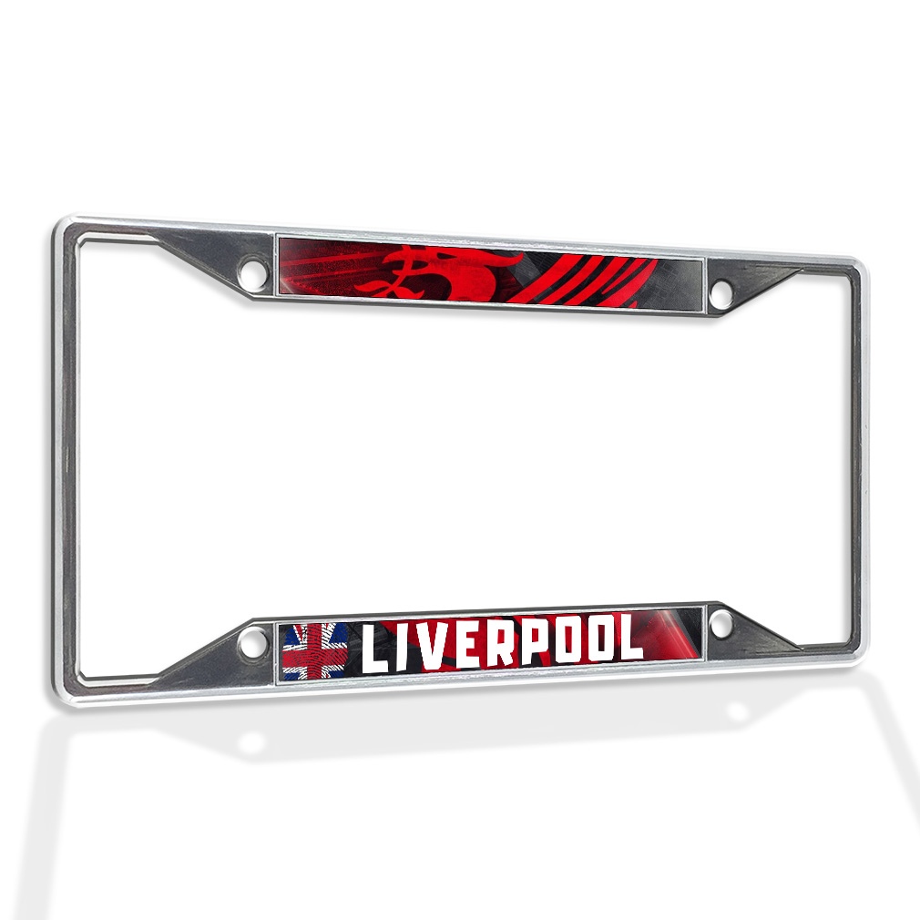 Metal License Plate Frame Vinyl Insert Liverpool Uk B - Imagen 12 de 14